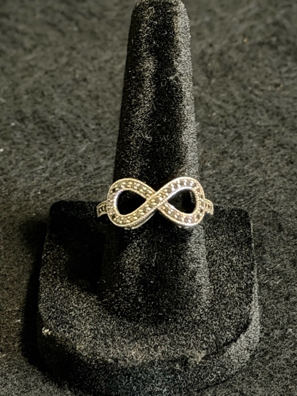 925 Silver Infinity Pave Cubic Zirconia Ring